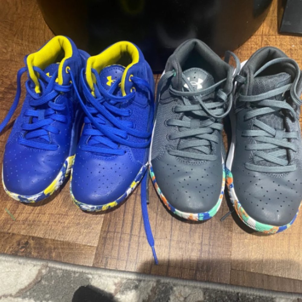 Lot of Under Amour Boys Basketball Shoes SIZE 13c and 1Y